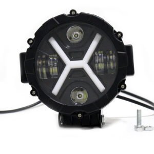 TB-034 - Exploradora LED Redonda 7” 4x4 Luz blanca, cocuyo incorporado