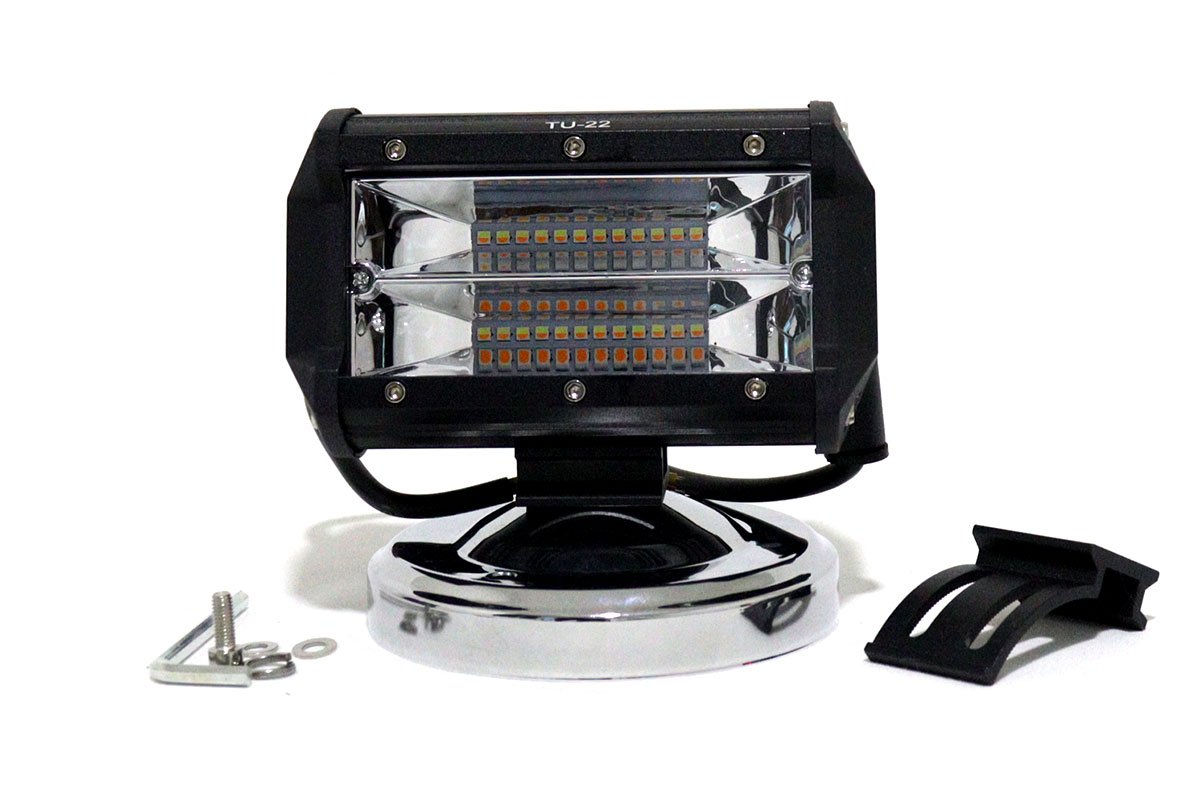 TB-057 W/Y - Exploradora 24 LED Foco expansivo Fijo y flasheo Bicolor