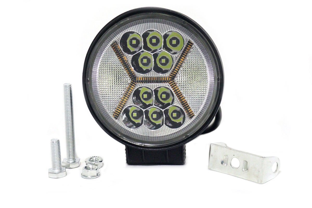 TB-031 - Exploradora LED Redonda 4” Universal Luz blanca y amarilla