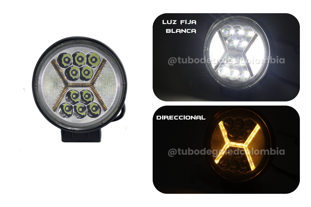 TB-031 - Exploradora LED Redonda 4” Universal Luz blanca y amarilla - Image 2
