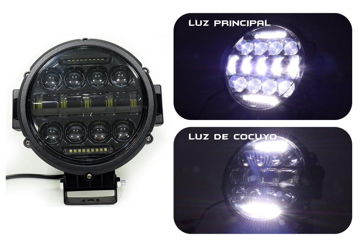 TB-101-7" - Exploradora Led 7 redonda, con haz de luz y cocuyo - Image 2