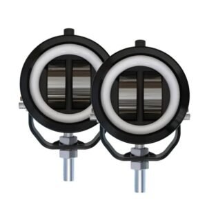 TB-221-W/B/R   -EXPLORADORA REDONDA LED DE 3",CON ARO EN NEÓN LUZ BLANCA BASE INTEGRADA FUNCIONAL