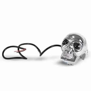 TB-502W - Exploradora Led laser, diseño calavera color plateado.