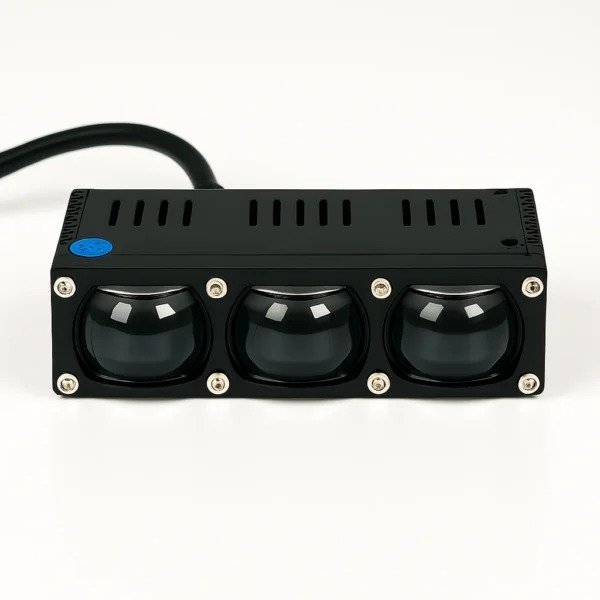 TB-534 - EXPLORADORA LED LASER DE 3 LUPAS DE ALTA POTENCIA, LUZ BICOLOR Y BASE INTEGRADA