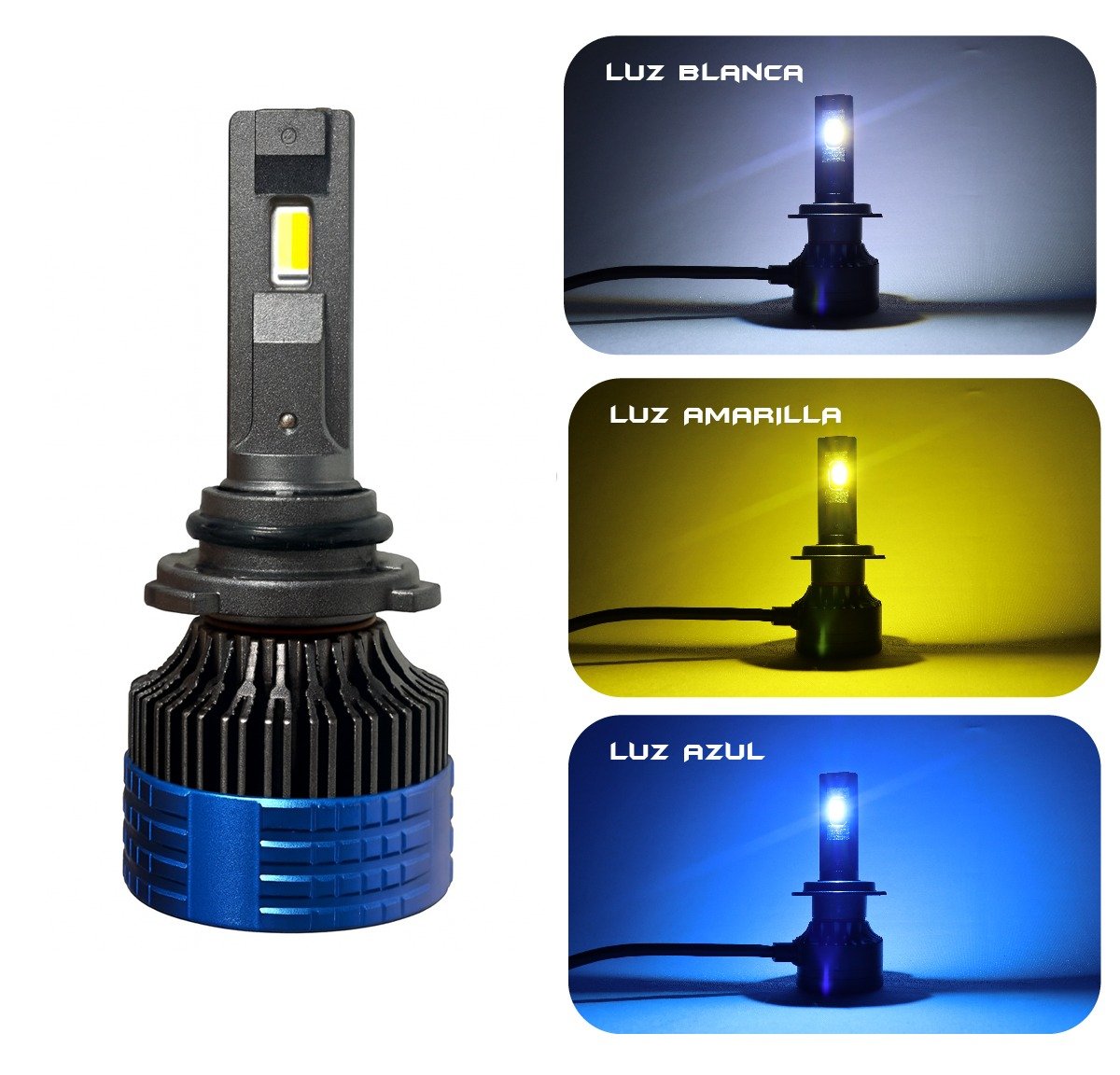 V1 - V1- BOMBILLO LED CORTA NEBLINA CON LUZ BLANCA/AMARILLa (Otros Socket Tricolor) - Image 3