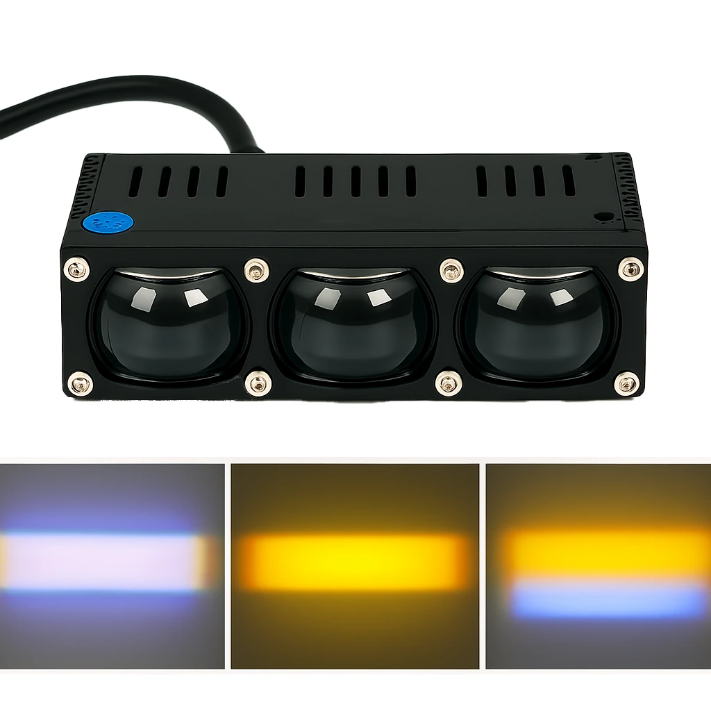 TB-534 - EXPLORADORA LED LASER DE 3 LUPAS DE ALTA POTENCIA, LUZ BICOLOR Y BASE INTEGRADA - Image 3